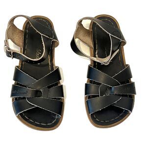 Salt Water Sandals Kids Size 13 Black Unisex Leather